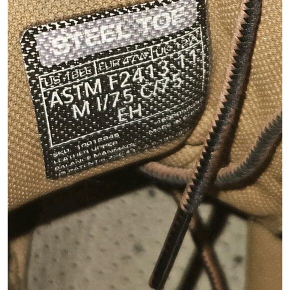 Ariat Work Steel Toe Boots ASTM F2413-11 Size 13EE Work boots Zipper Lace Up - Picture 6 of 10